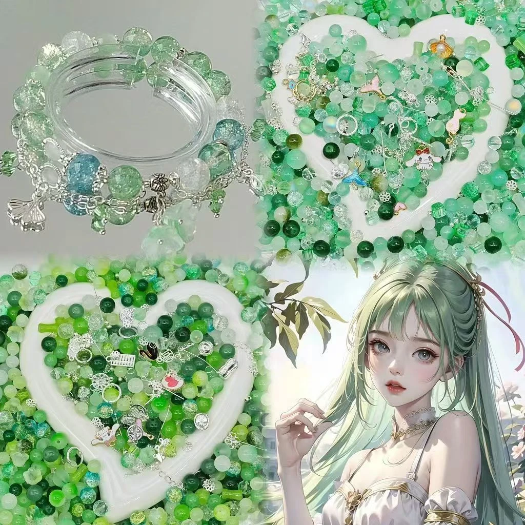 琉璃珠珠DIY饰品美丽淡雅清新