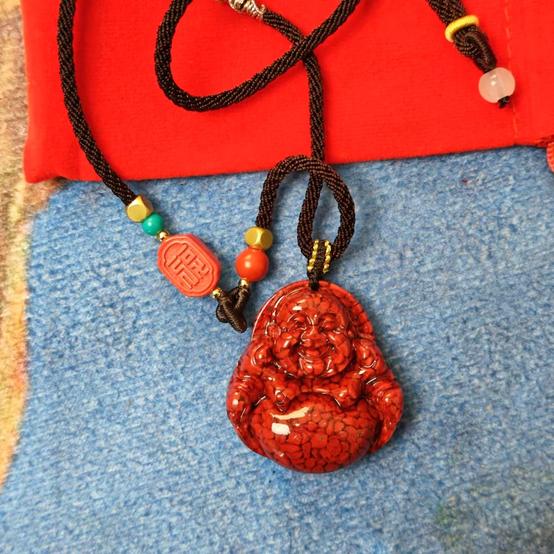 非金属皮质手链 弥勒佛吊坠