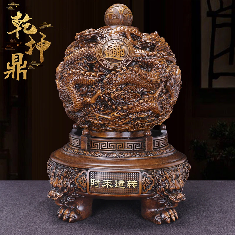 聚宝盆九转乾坤鼎龙摆件时来运转客厅老板办公室公司店铺开业礼物