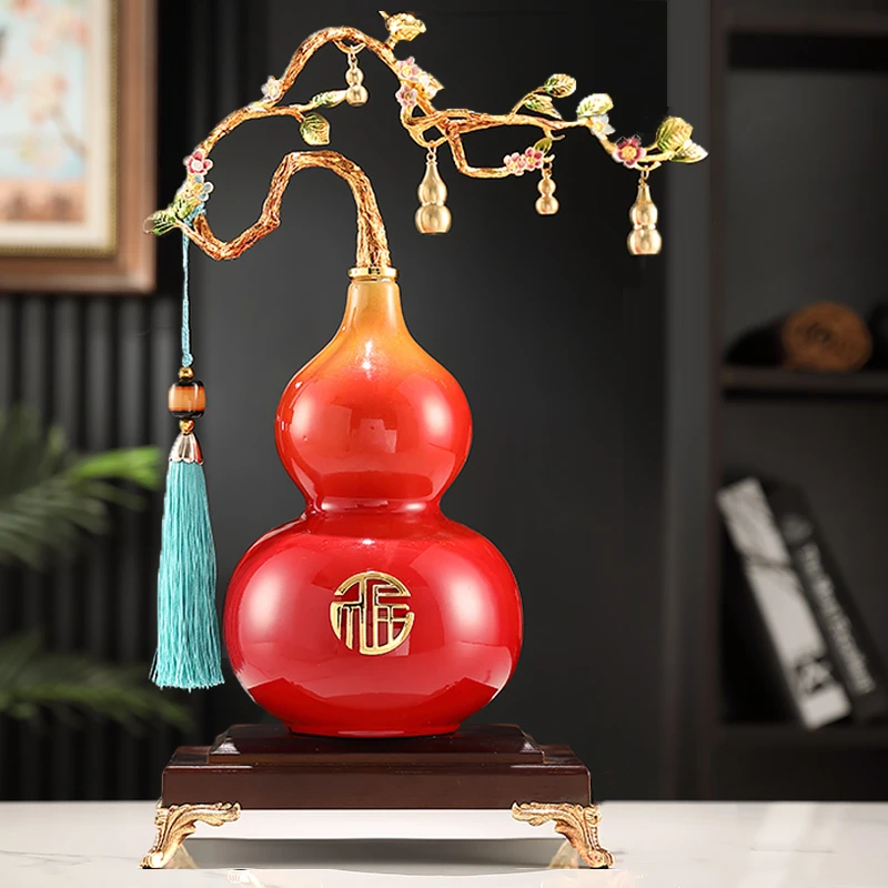 新中式暴富葫芦摆件现代轻奢玄关客厅电视酒柜家居装饰品乔迁礼物