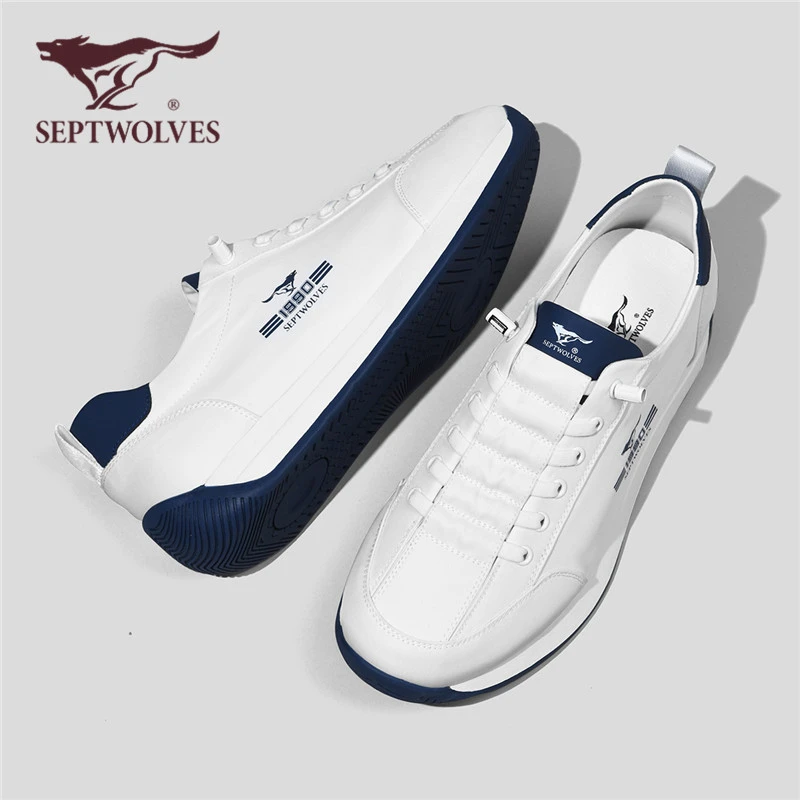 七匹狼秋季薄款华夫鞋2025新款时尚潮流冰丝男鞋运动休闲阿甘鞋男