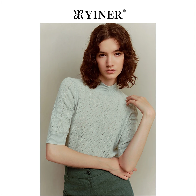 【裸感羊绒】YINER音儿女装冬季绵羊毛针织衫肌理上衣