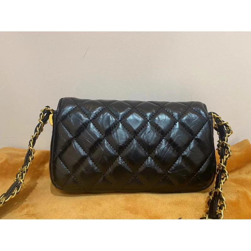 HIRMRIS手工真皮包550788-黑    漆宽肩带香