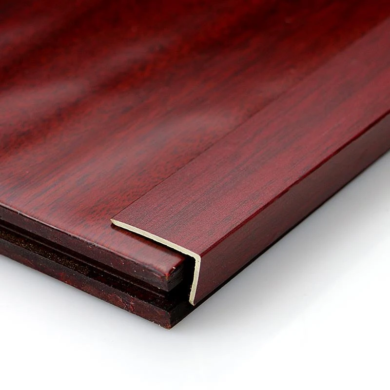 PVC木纹实木地板7字L型自粘收边条直角过门口槛压条衣柜封边扣条