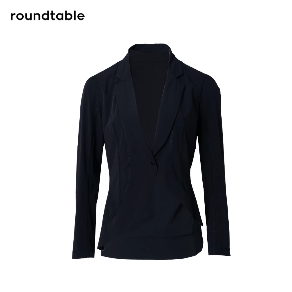 不对称收腰修身显瘦休闲西装外套气质长袖时尚百搭女士CFW4806096