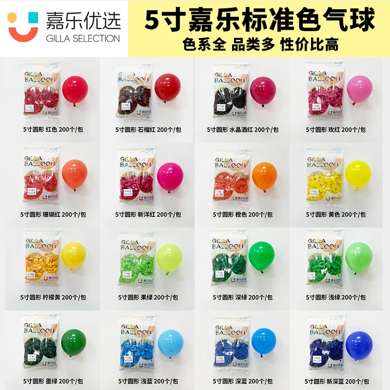 5寸乳胶圆形气球加厚地爆球生日派对婚房布置装饰场景