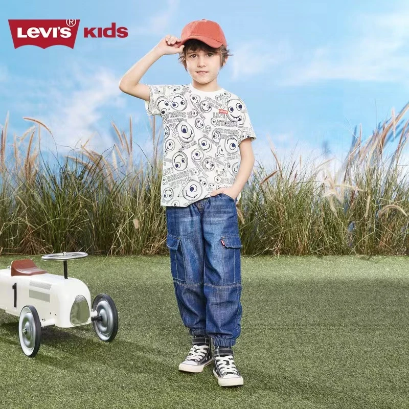 Levi's李维斯童装直播间夏季儿童衣服潮童短袖T恤LVB-TE-H856