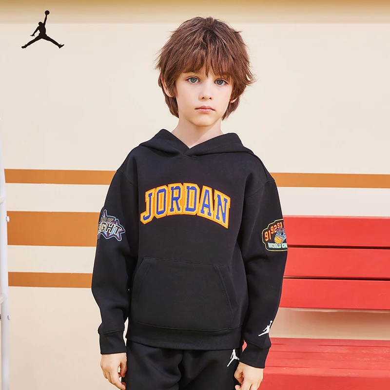 AIR JORDAN春秋休闲时尚童装卫衣男童潮流连帽卫衣C776