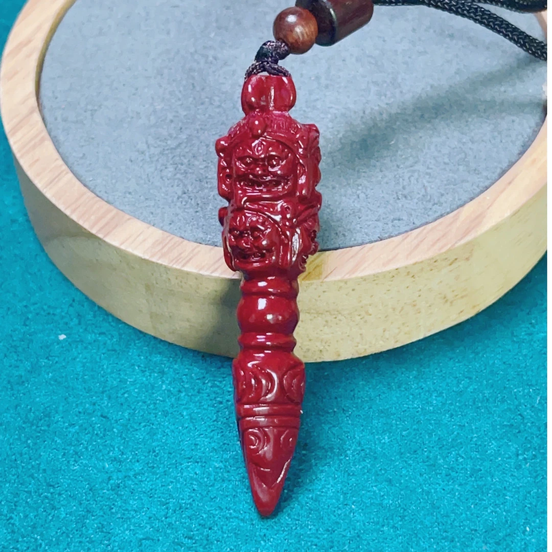 含辰砂工艺品0159六面金刚降魔杵吊坠
