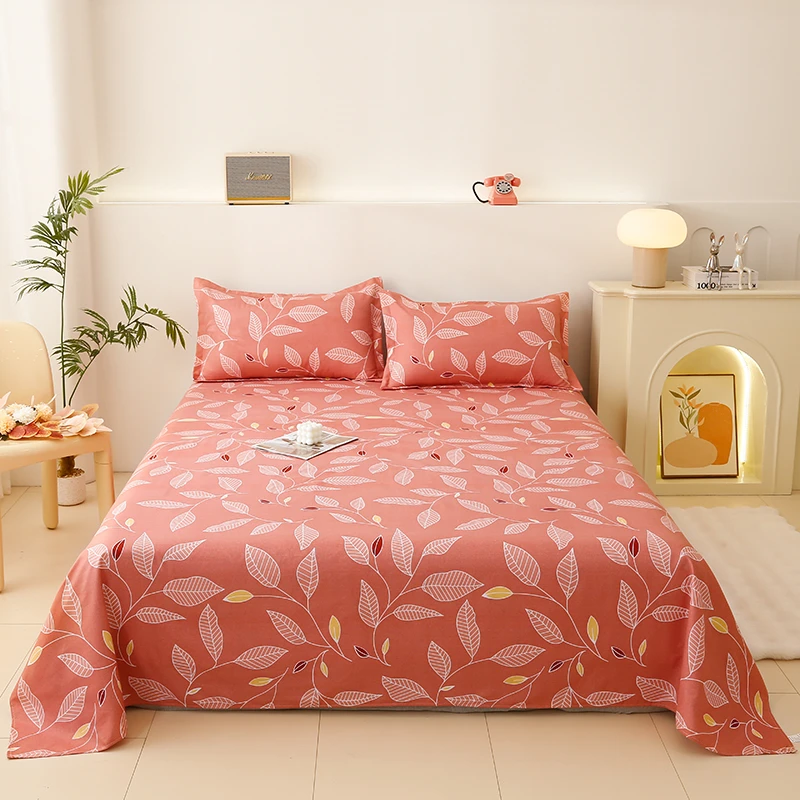 【沫颜粉】单人床单（150*220cm）亲肤榻榻米印花简约网红