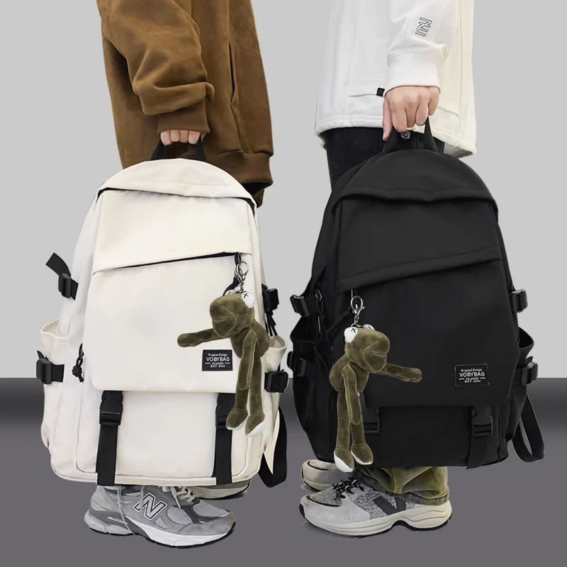 双肩包男士休闲百搭大容量电脑旅行背包女初中生高中大学生书包男