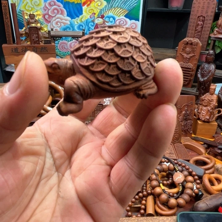 枣木雷击枣木雕刻龟龟