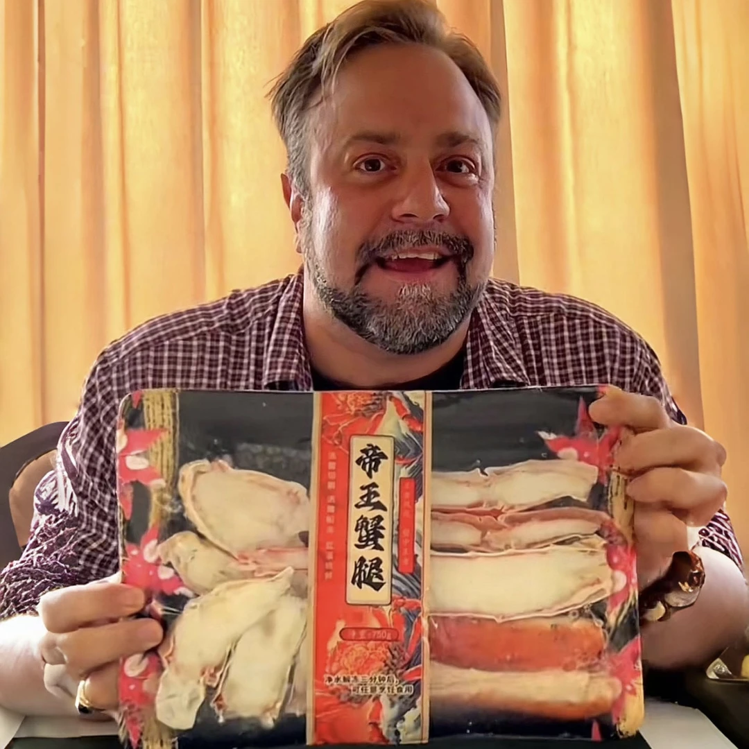【帝王蟹】俄罗斯帝王蟹腿 鲜活熟冻蟹腿礼盒750g 顺丰