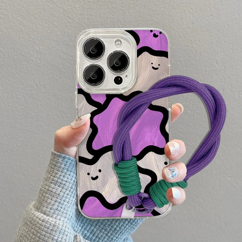 【苹果/华为/荣耀/OPPO/vivo/小米】紫色小怪兽羽纱ins防摔手机壳