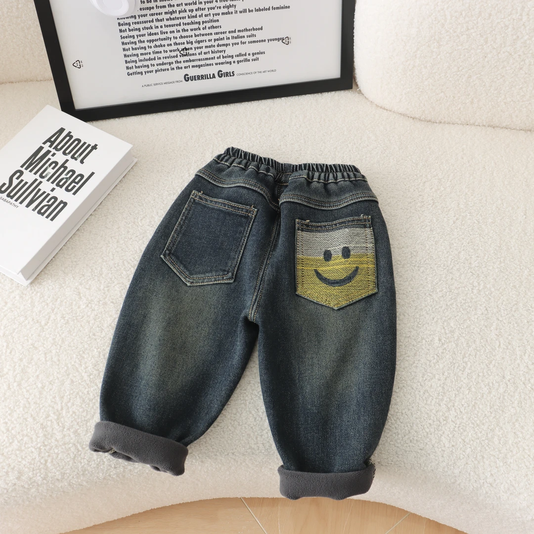 【幼棉光年】冬款  牛仔裤 加绒 韩版 时尚 简约 百搭 621380