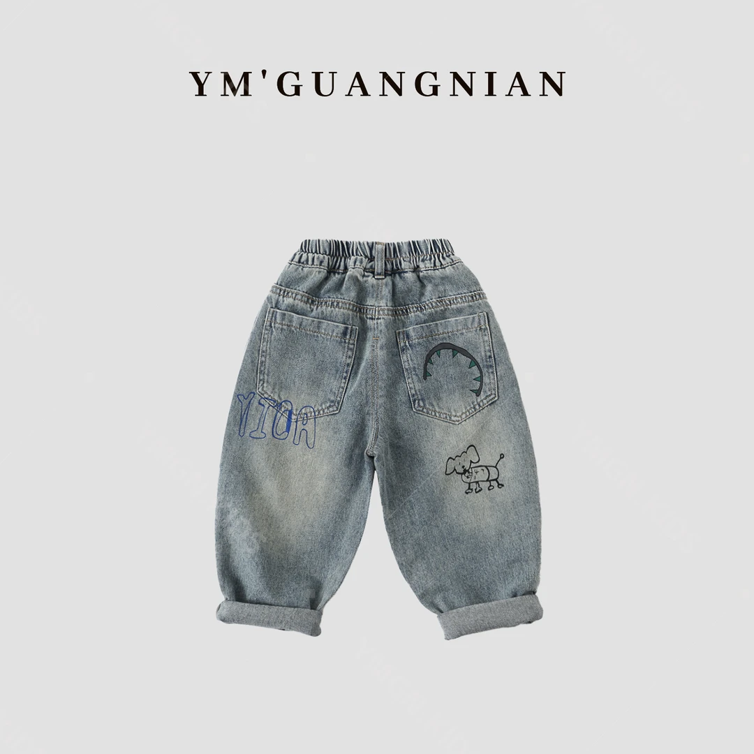【幼棉光年】春夏季童装男童儿童宽松宝宝休闲牛仔裤621688