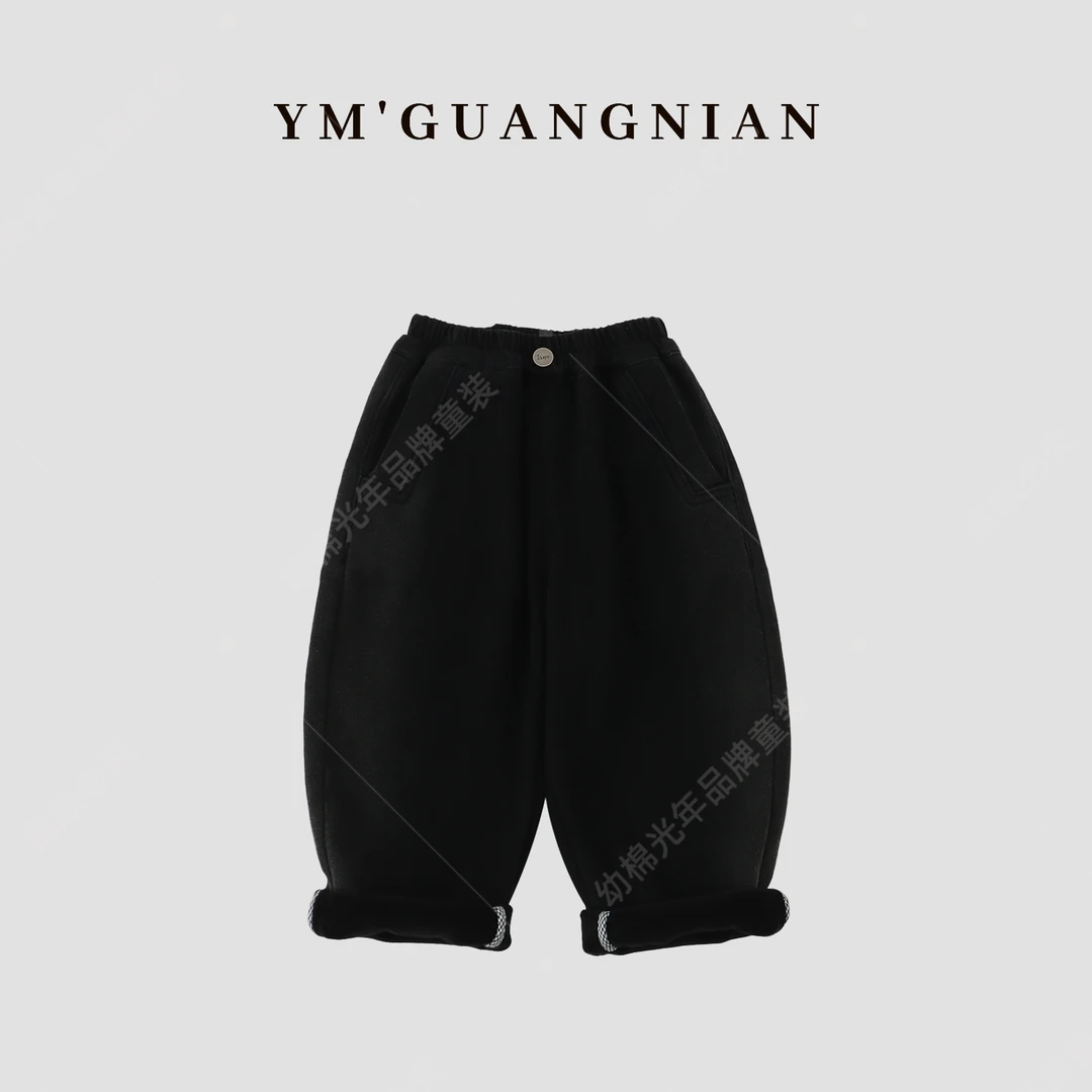 【幼棉光年】冬季男童加绒保暖柔软舒适百搭休闲牛仔裤6211010