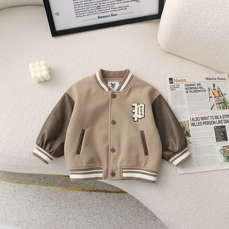 秋款儿童外套休闲棒球服新款品牌时尚百搭洋气上衣39016