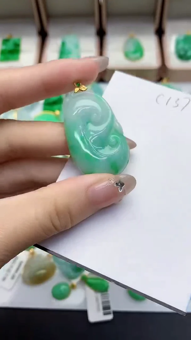 【闪购商品】翡翠颈饰18K金镶嵌000000000
