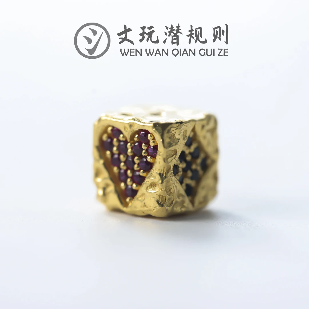 24k金配饰精工扑克珠计克价