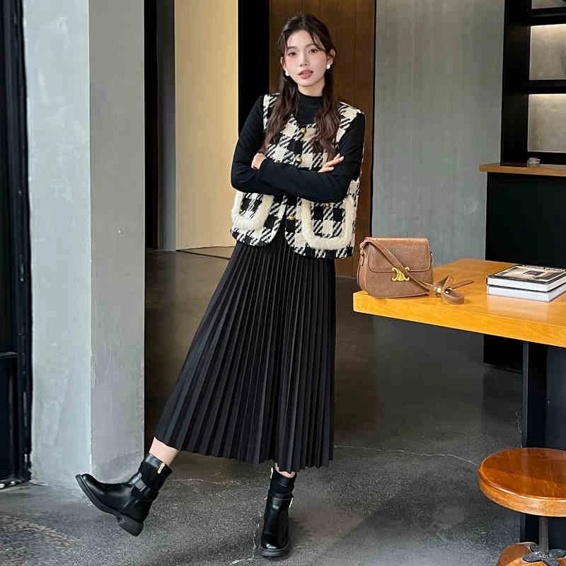 【201-400】2024年秋冬厚款法式针织显瘦休闲宽松气质洋气连衣裙