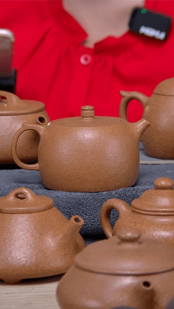 【闪购商品】紫砂镜铎梨皮黄段镱铎150