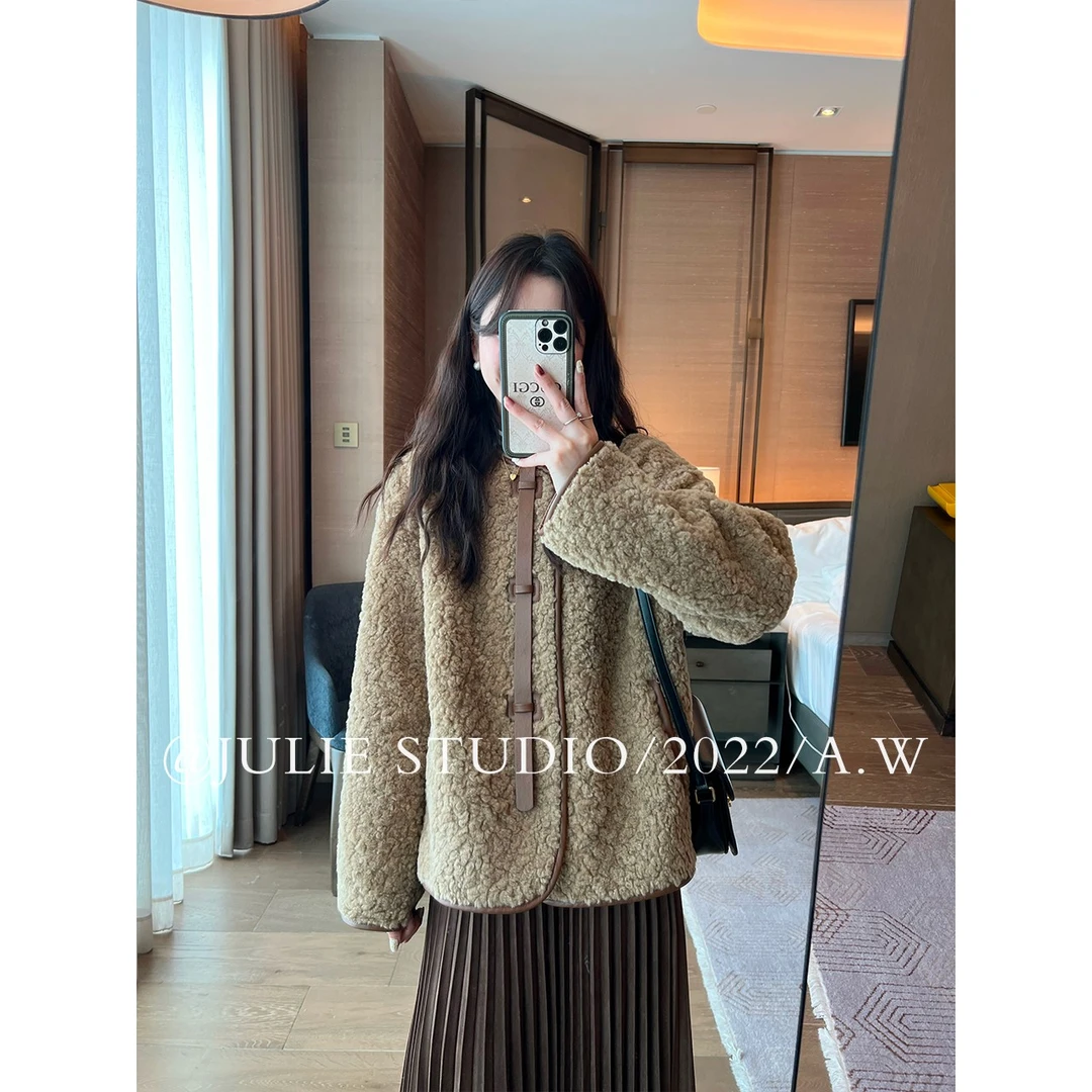 九莉【山里石】冬季加厚小众设计感毛毛外套11