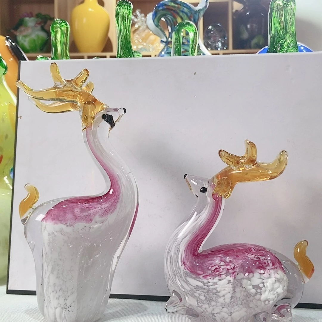 琉璃手工艺品一对3464616