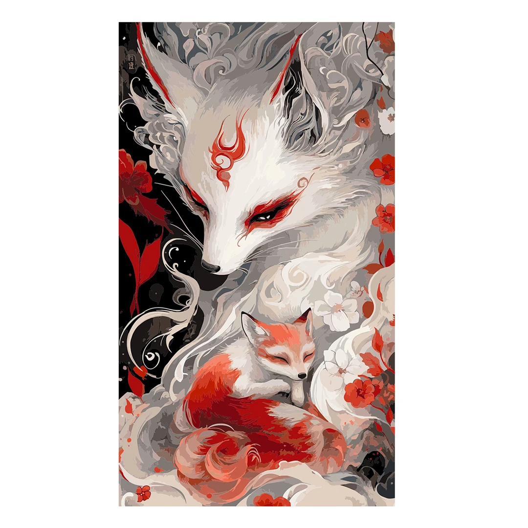 【九尾狐系列】diy数字油画零基础手工油画青竹牌健康画材装饰画