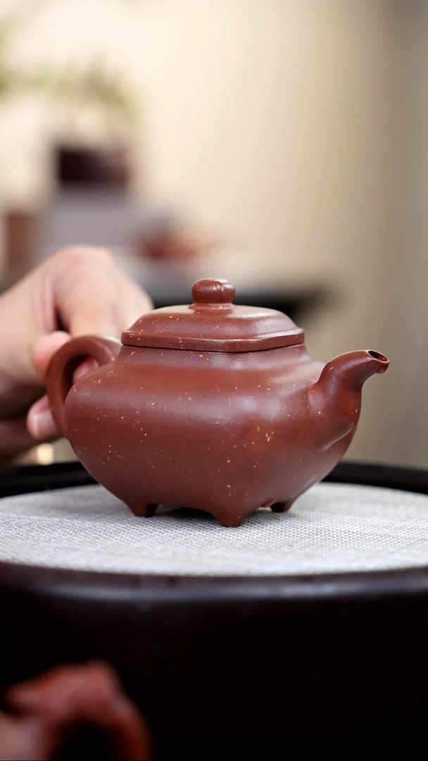 【闪购商品】紫砂茶壶降坡泥四方传炉