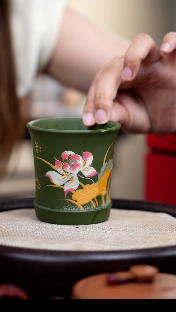 【闪购商品】紫砂茶壶民国绿高荷花杯