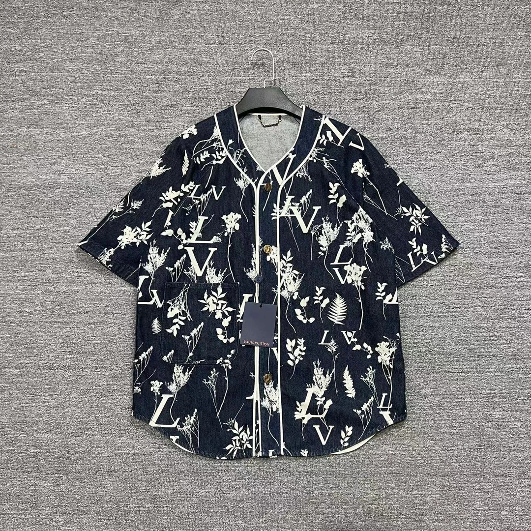 全新未使用 LouisVuitton/路易威登 麦穗棒球衬衫/S码