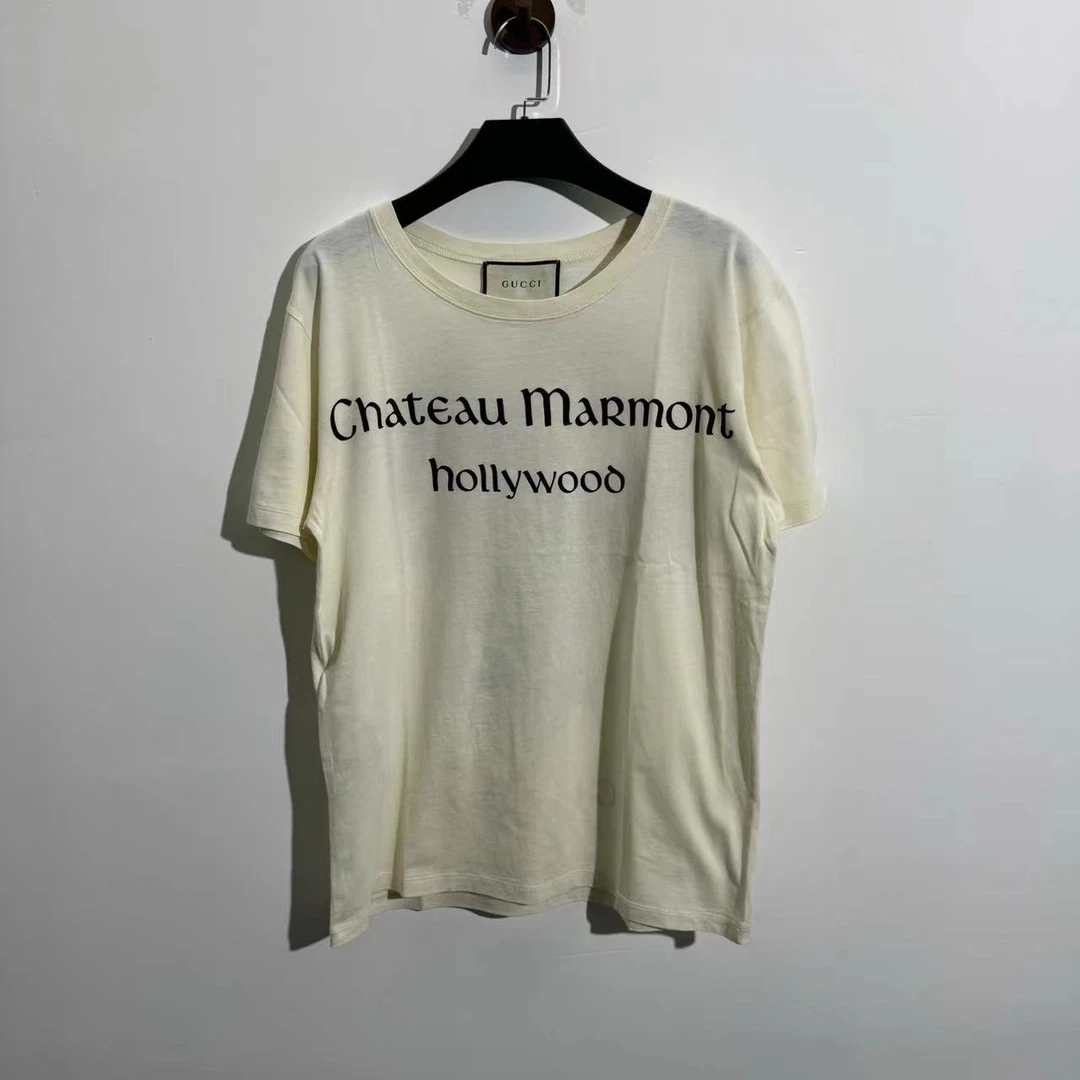 99新 GUCCI/古驰 花卉字母logo短袖/XS