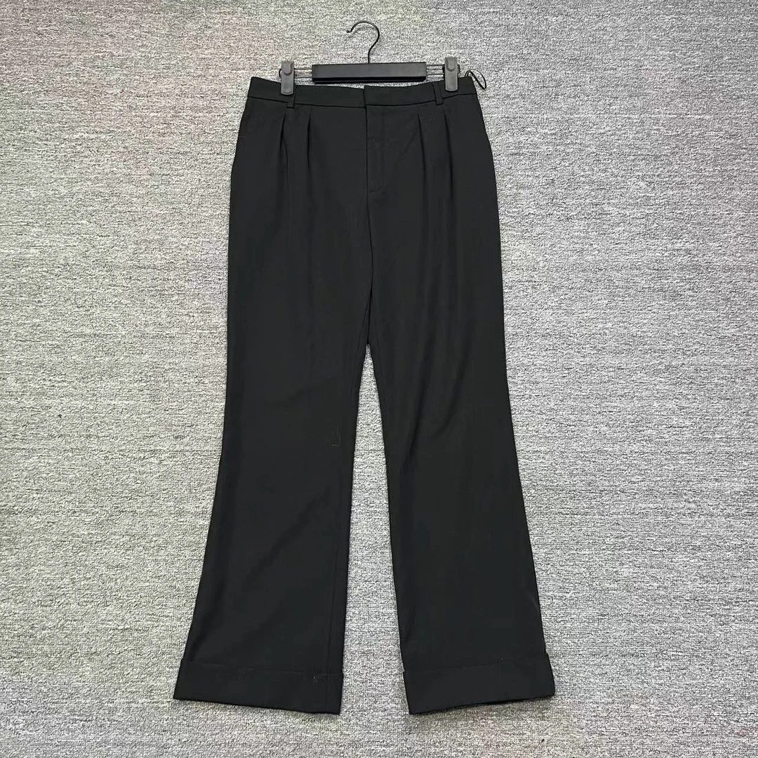 99新 YSL/圣罗兰 休闲黑色西裤/38码