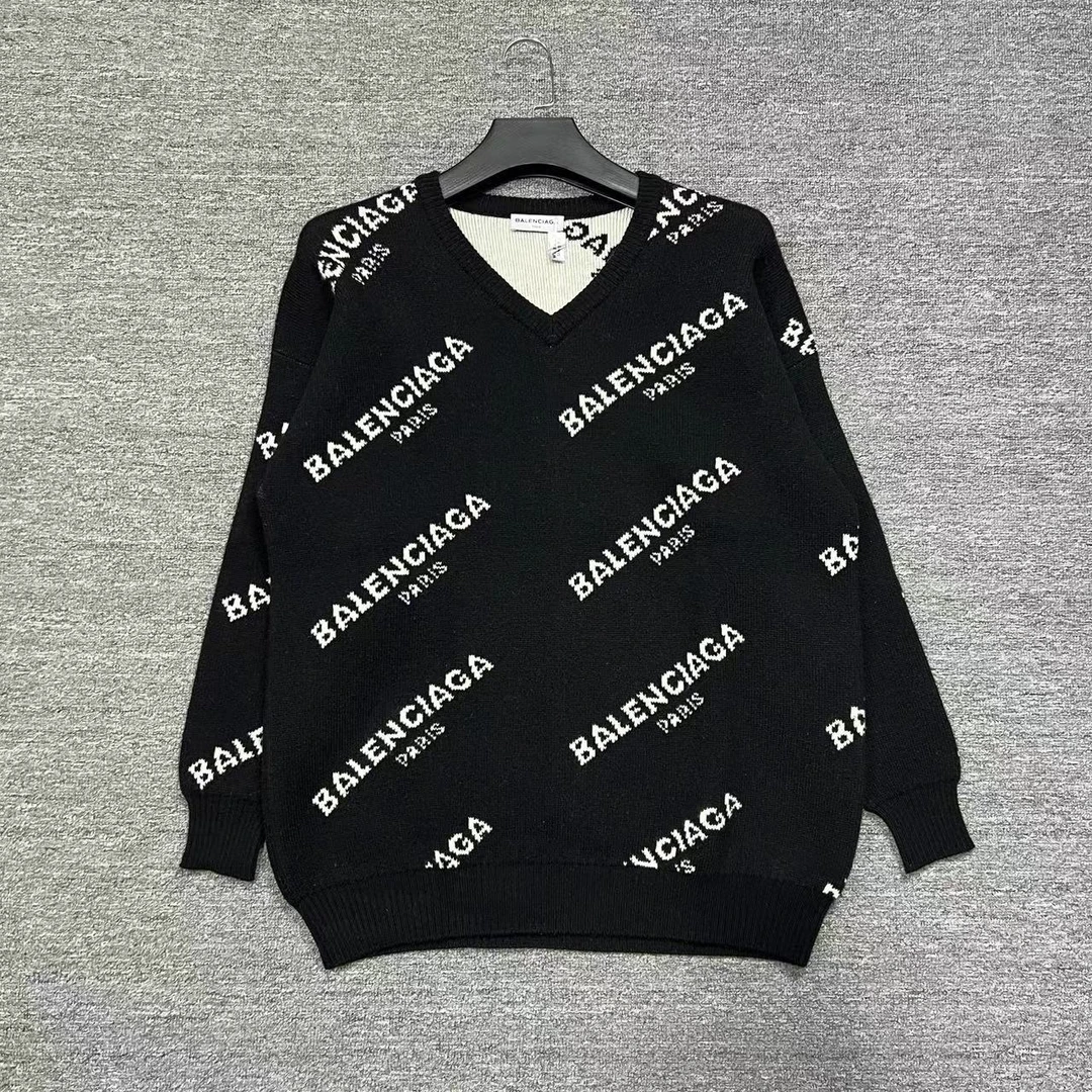 Balenciaga/巴黎世家黑白弹幕毛衣/36/99新