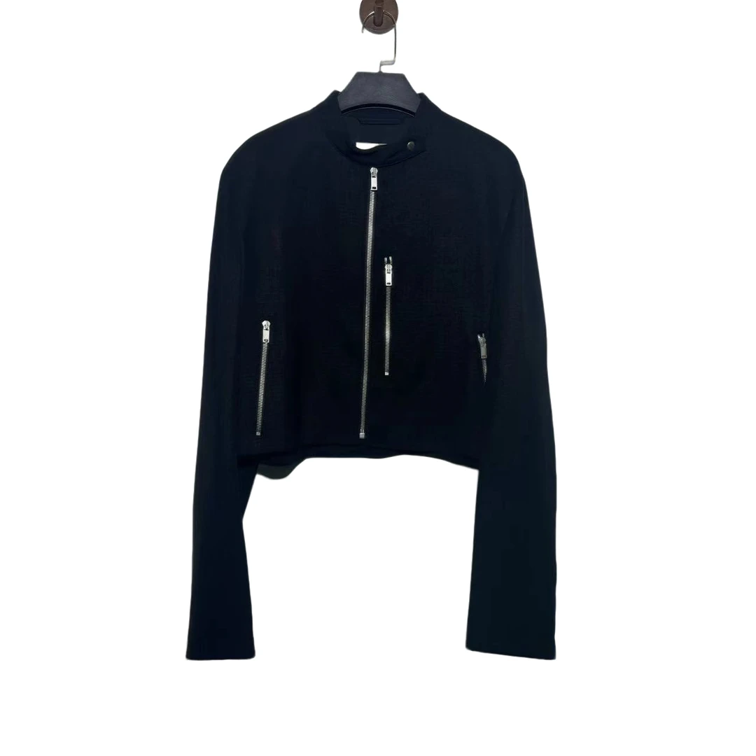 99新  JIL SANDER/吉尔桑达黑色拉链开衫/38码