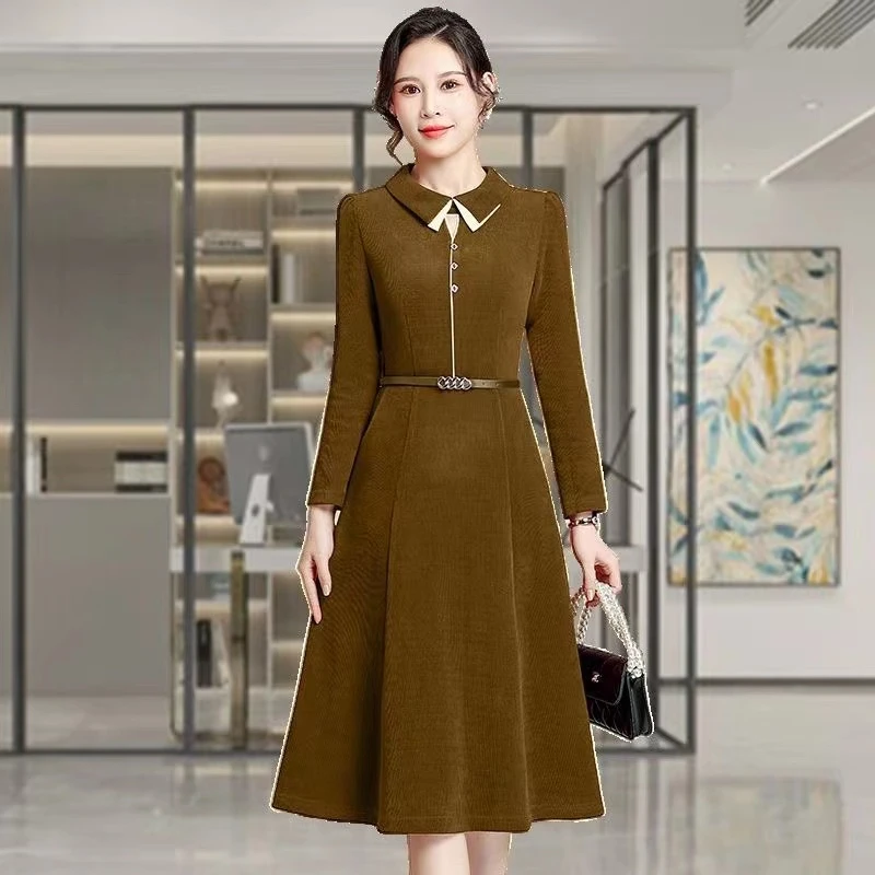 【Z337】新款时尚高端气质显瘦减龄春秋连衣裙【直播间实物为准】