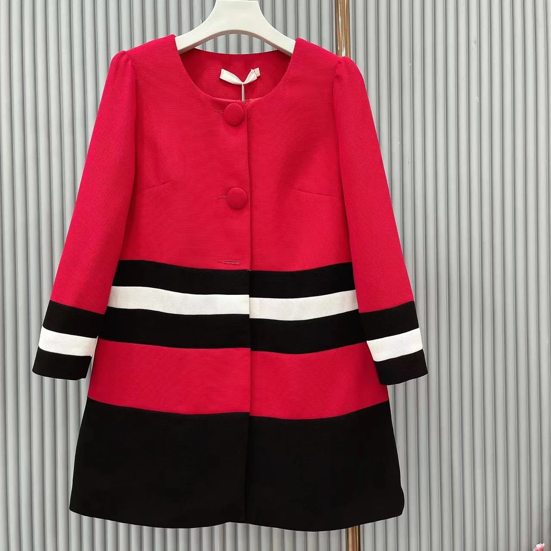 【A158】2024新款女士长袖修身显瘦时尚洋气风衣百搭