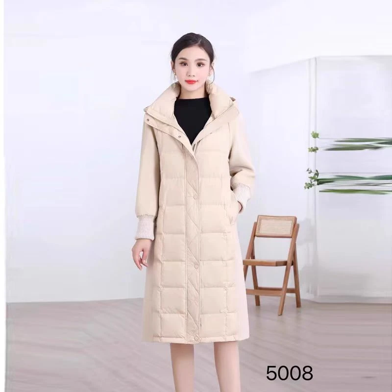 【F24】女士冬季新款时尚气质显瘦高端洋气中长款羽绒棉服