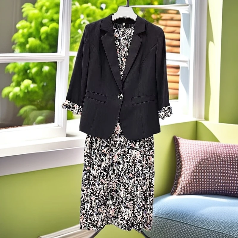 【A571】2024秋季新款女时尚长袖洋气高端气质修身显瘦套裙