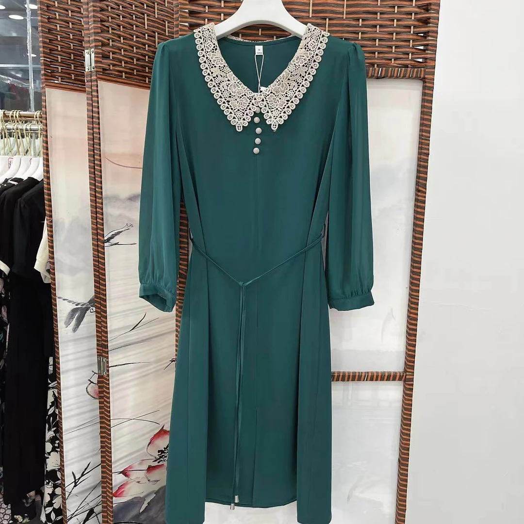 【Z927】2024新款长袖时尚修身高端气质显瘦连衣裙【直播间实物为准】