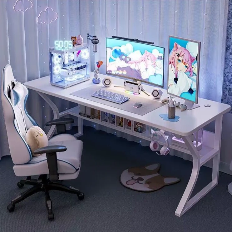 龙谋台式电脑桌家用办公桌现代时尚长方形桌子书桌简约电竞桌