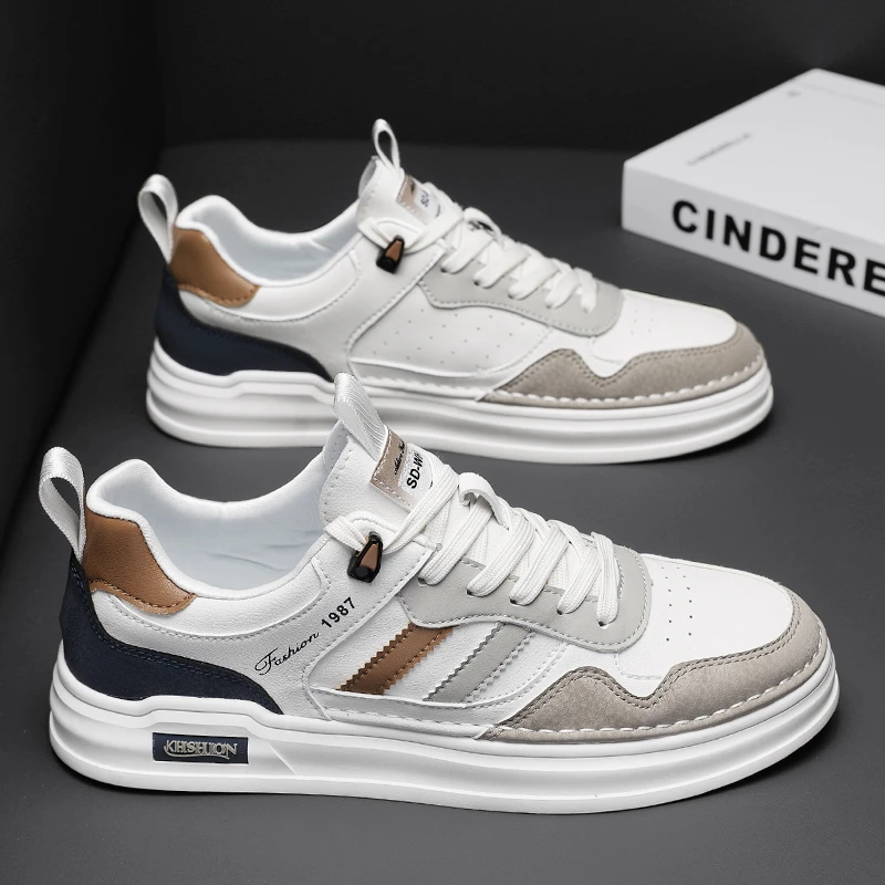 【官方正品】男士轻奢名品春夏手工质感高端时尚休闲鞋透气板鞋