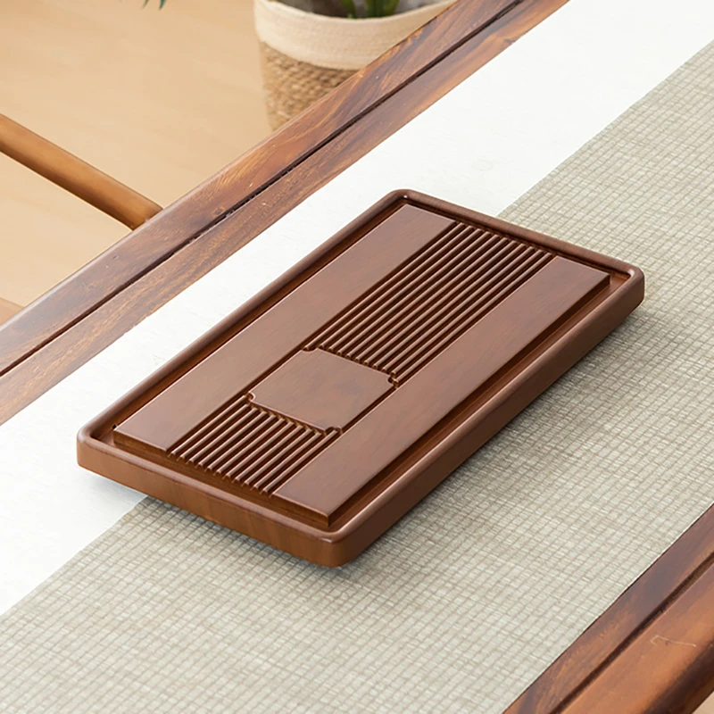 黄色【同福50*28】【只送水管】茶盘实木家用小茶台