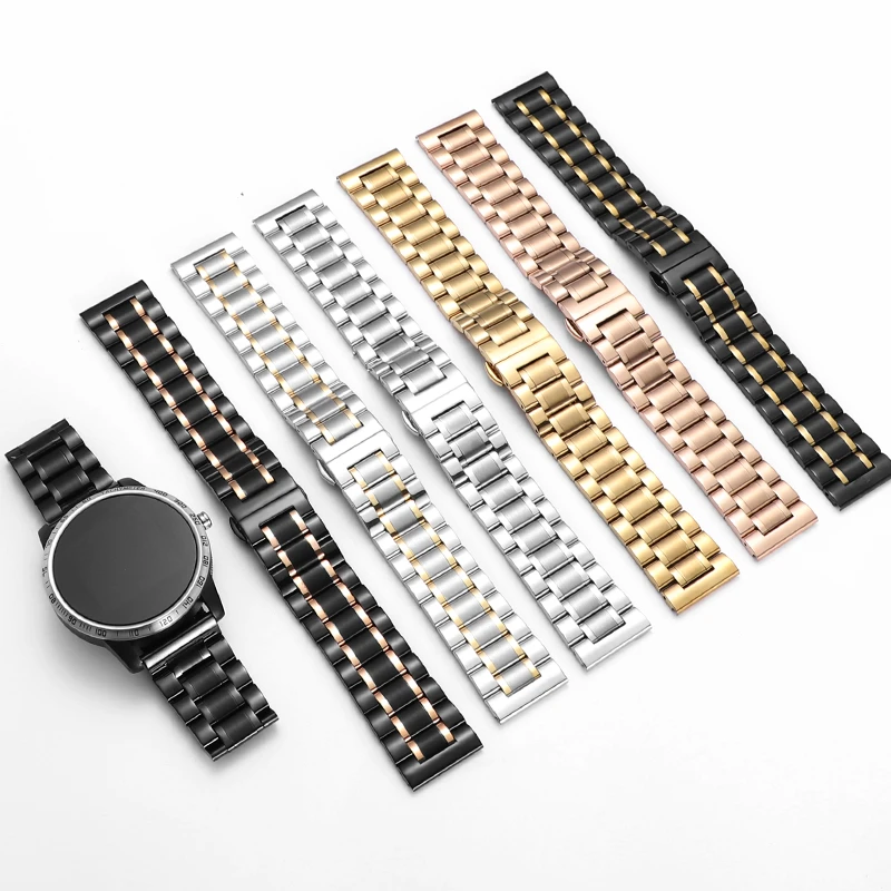 适用华为GT4手表表带watch 3pro精钢GT3五株GT2荣耀4PRO钢带22MM