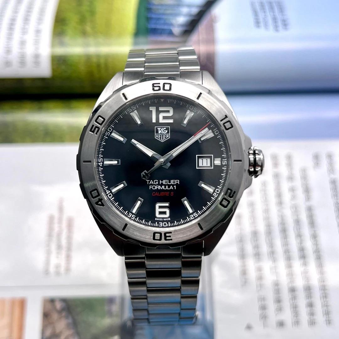 95新 TAG Heuer/泰格豪雅 绅博/泰格豪雅/41mm/单表名表黑色男款