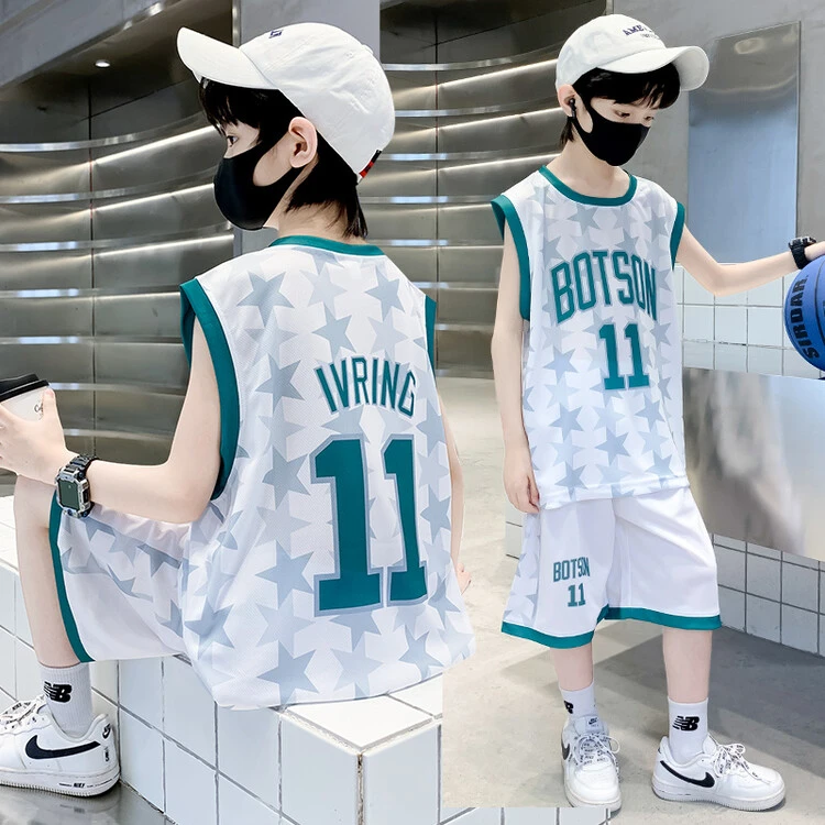 【越亿户外】夏装套装运动篮球服短袖中大童男童速干套装2025新款