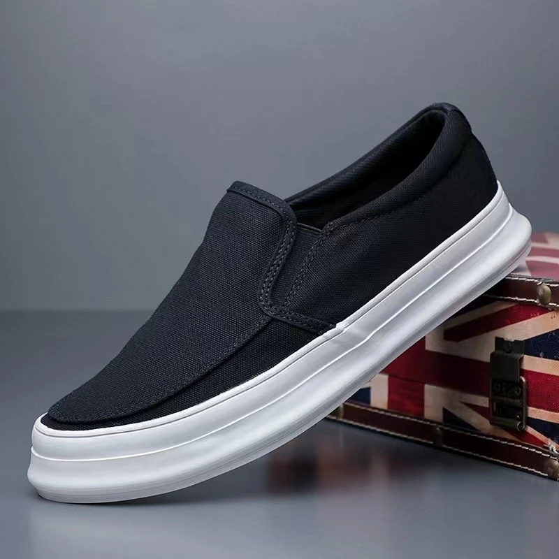 baoda宝达懒人鞋男士帆布透气舒适布鞋休闲百搭潮流板鞋男鞋时尚