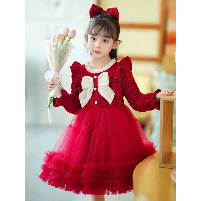 女童裙子秋季连衣裙2023新款girl dress儿童秋装公主裙小女孩童装
