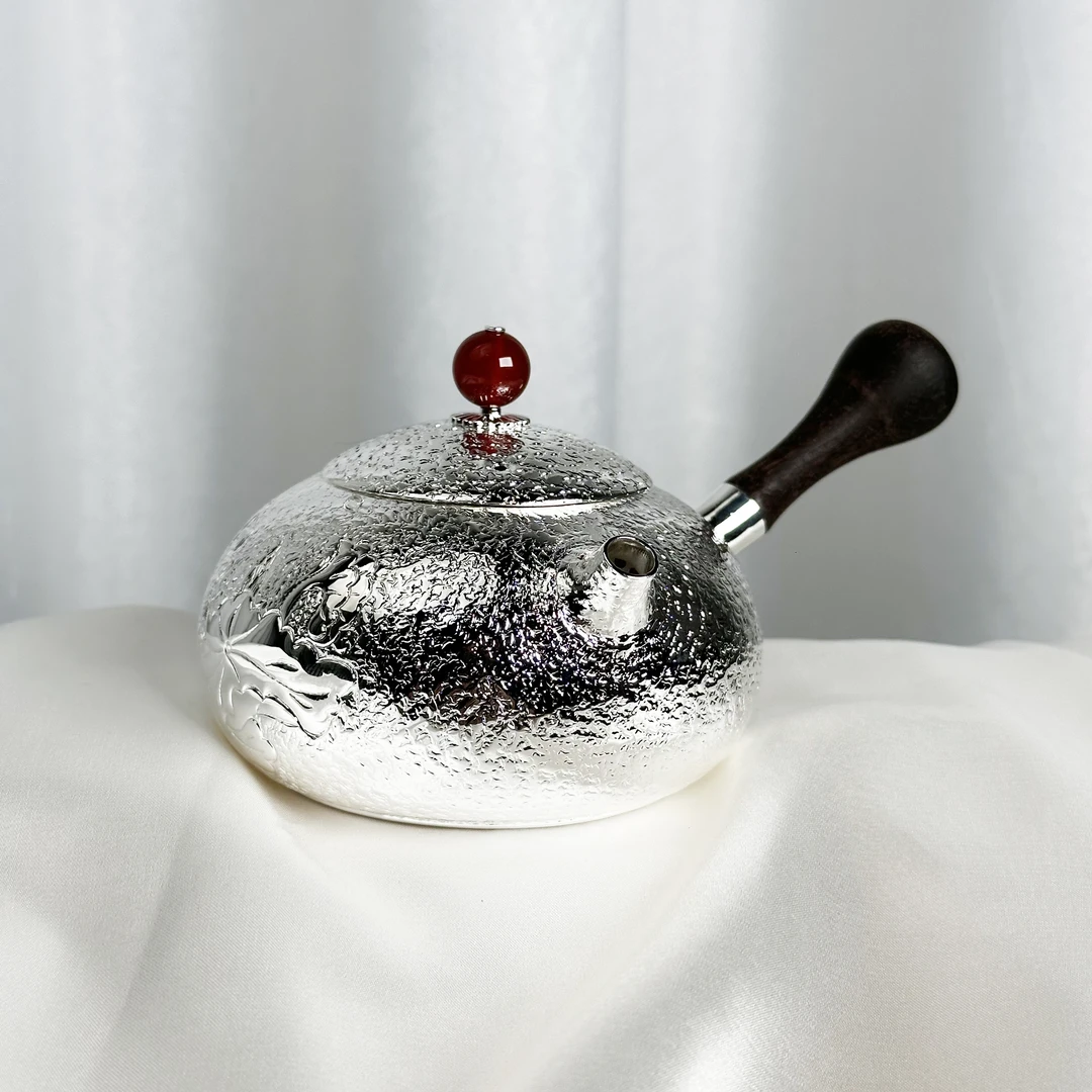 清货-手工锤纹荷塘月色侧把壶泡茶壶999